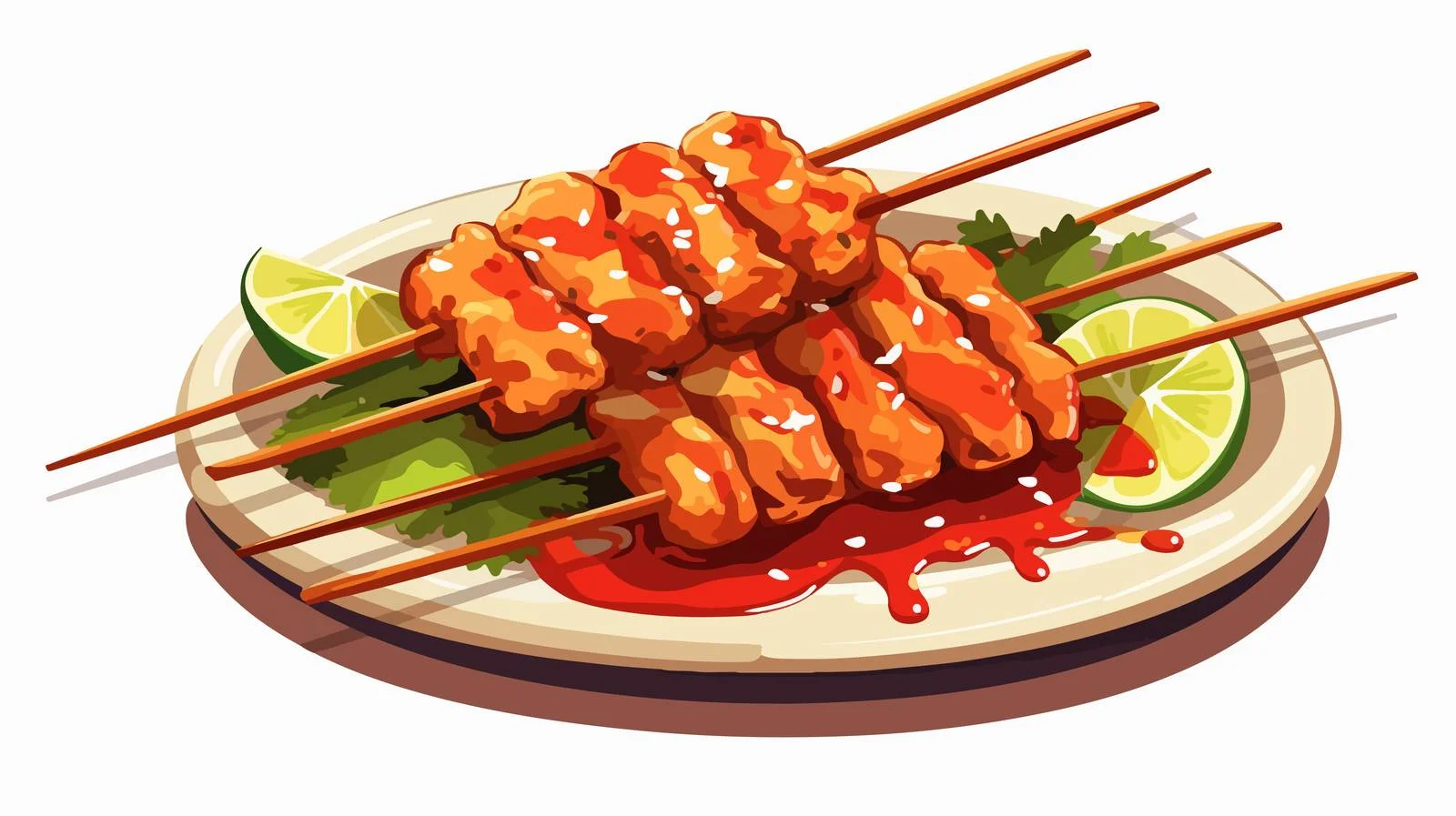 Delicious Sate Madura with Lontong — free download from Dotvec