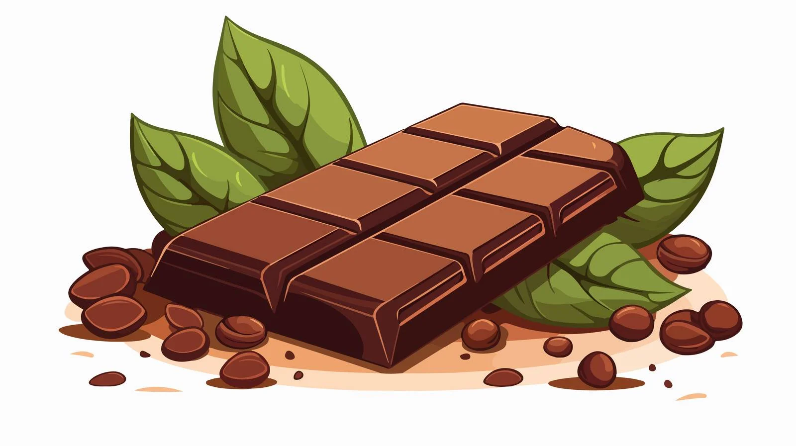 Delectable Chocolate Bar with Cacao Bean — free download from Dotvec