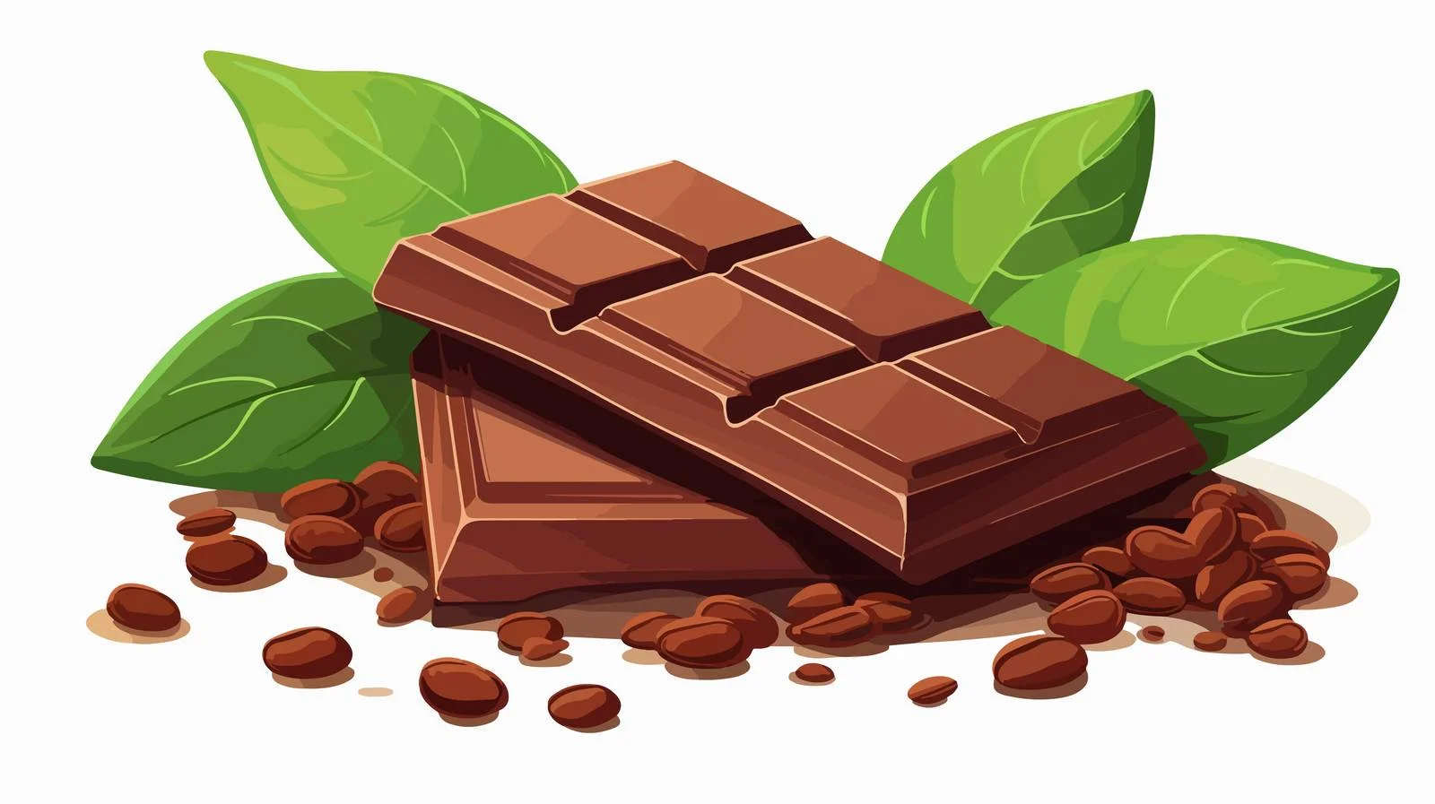 Exquisite Chocolate Bar with Cacao Bean — free download from Dotvec