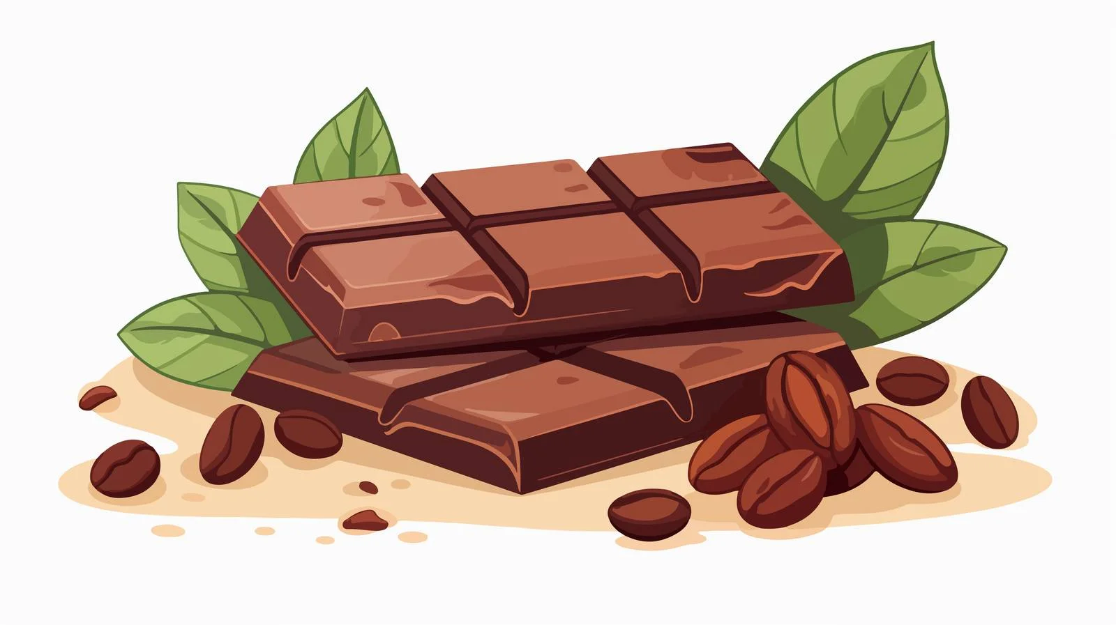 Delicious Chocolate Bar with Cacao Bean — free download from Dotvec