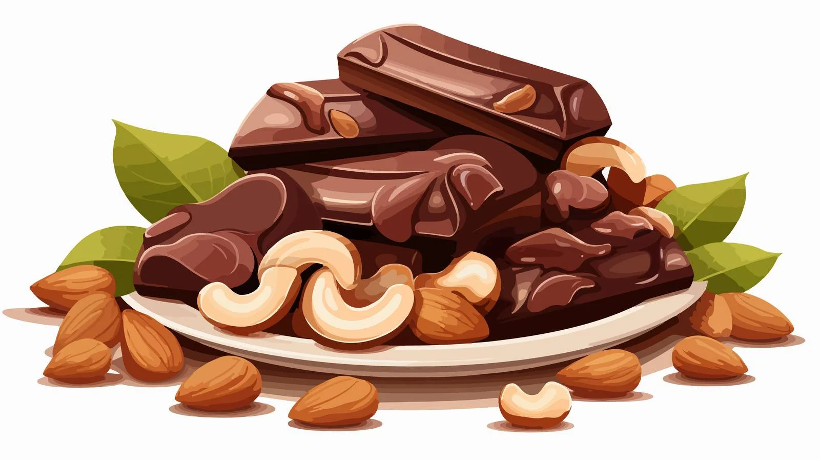 Delicious Cashew Chocolate Pieces — free download from Dotvec
