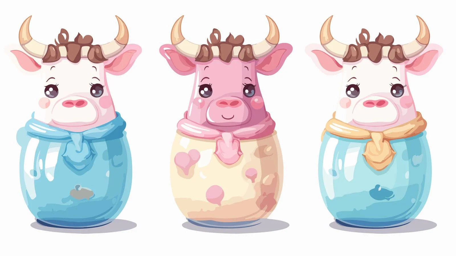 Sweet Cow Milk Vector Illustration — free download from Dotvec