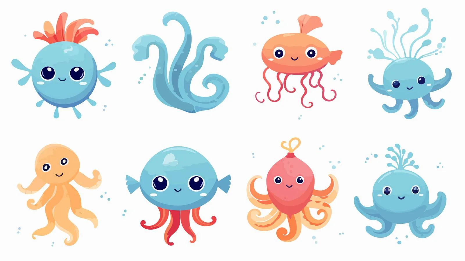 Adorable Oceanic Fauna — free download from Dotvec