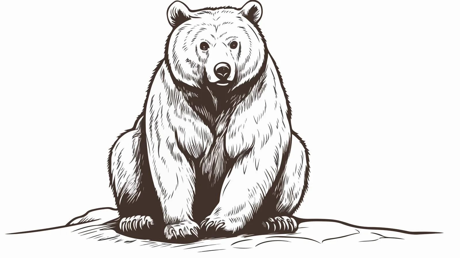 Adorable Bear Engraving Sketch — free download from Dotvec