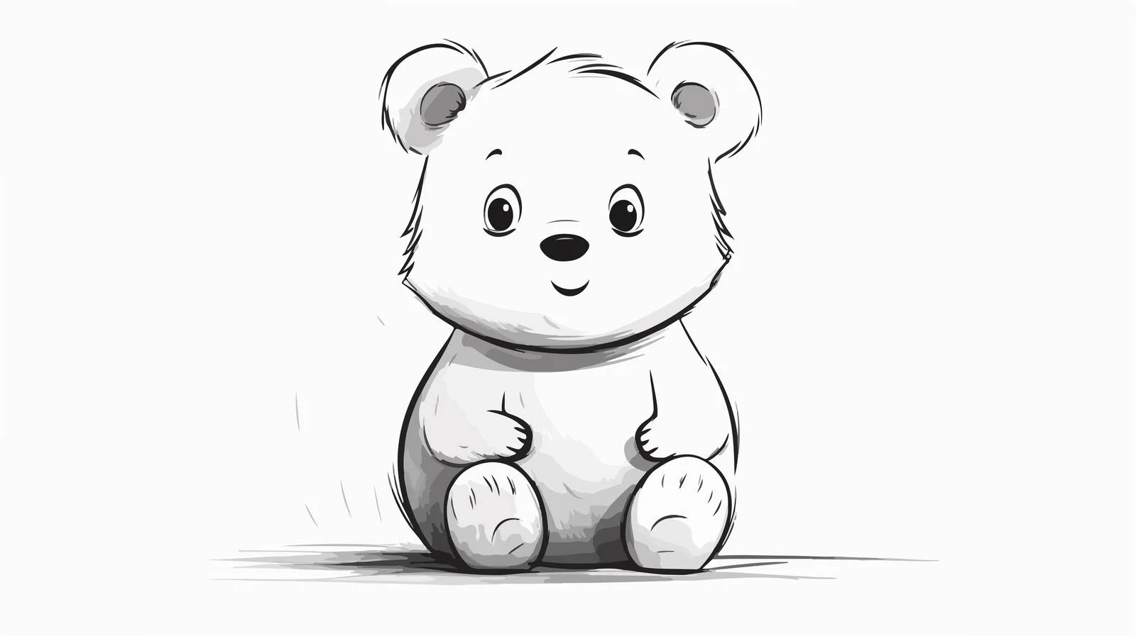 Cute Bear Doodle Sketch Drawing — free download from Dotvec