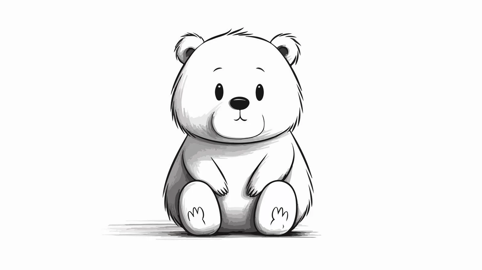 Hand-Drawn Cute Bear Doodle Sketch — free download from Dotvec