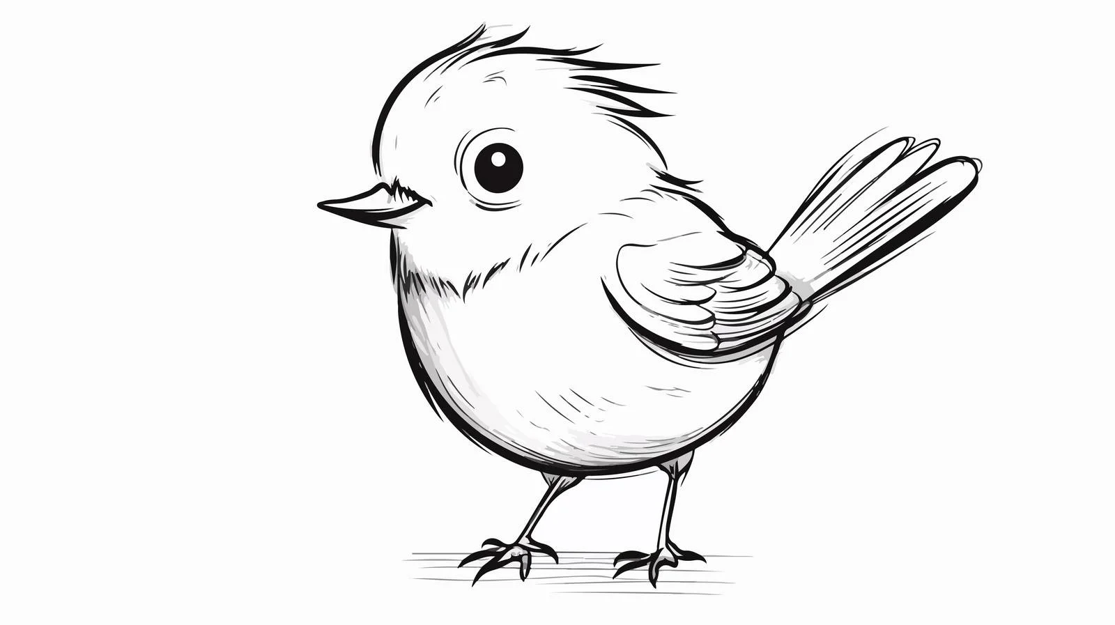 Hand-Drawn Bird Sketch Vector Illustration — free download from Dotvec
