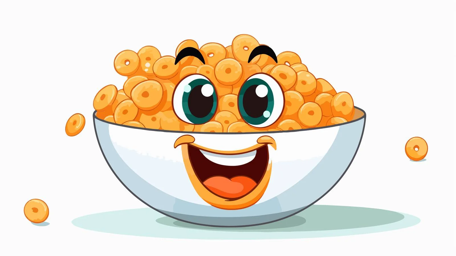 Charming Cereal Bowl Cartoon Character Vector — free download from Dotvec