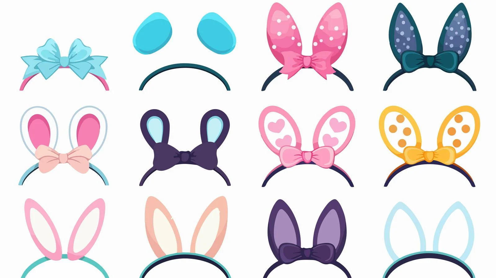 Adorable Bunny Ears Headband Collection — free download from Dotvec
