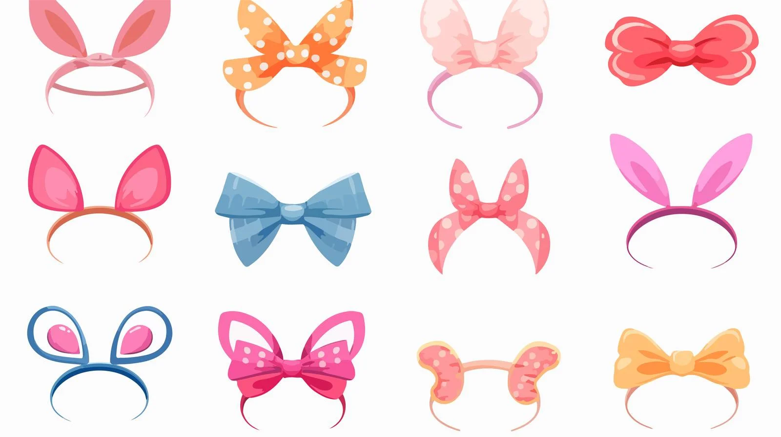 Easter Bunny Ears Headband Collection — free download from Dotvec
