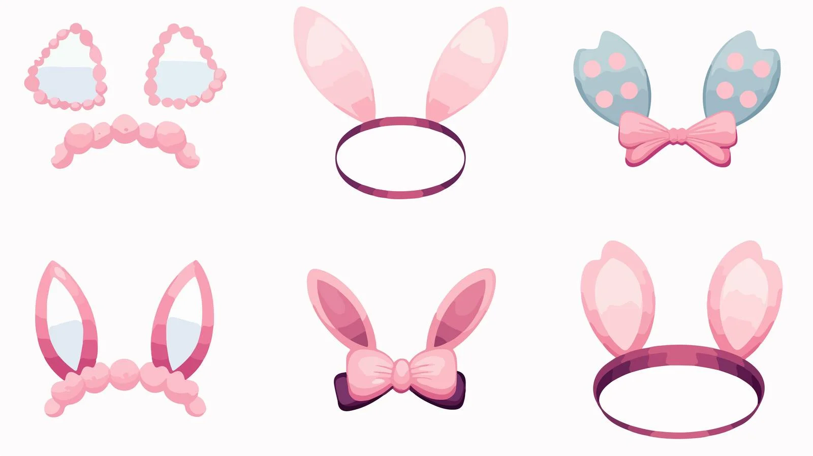 Adorable Bunny Ears Headband Collection — free download from Dotvec