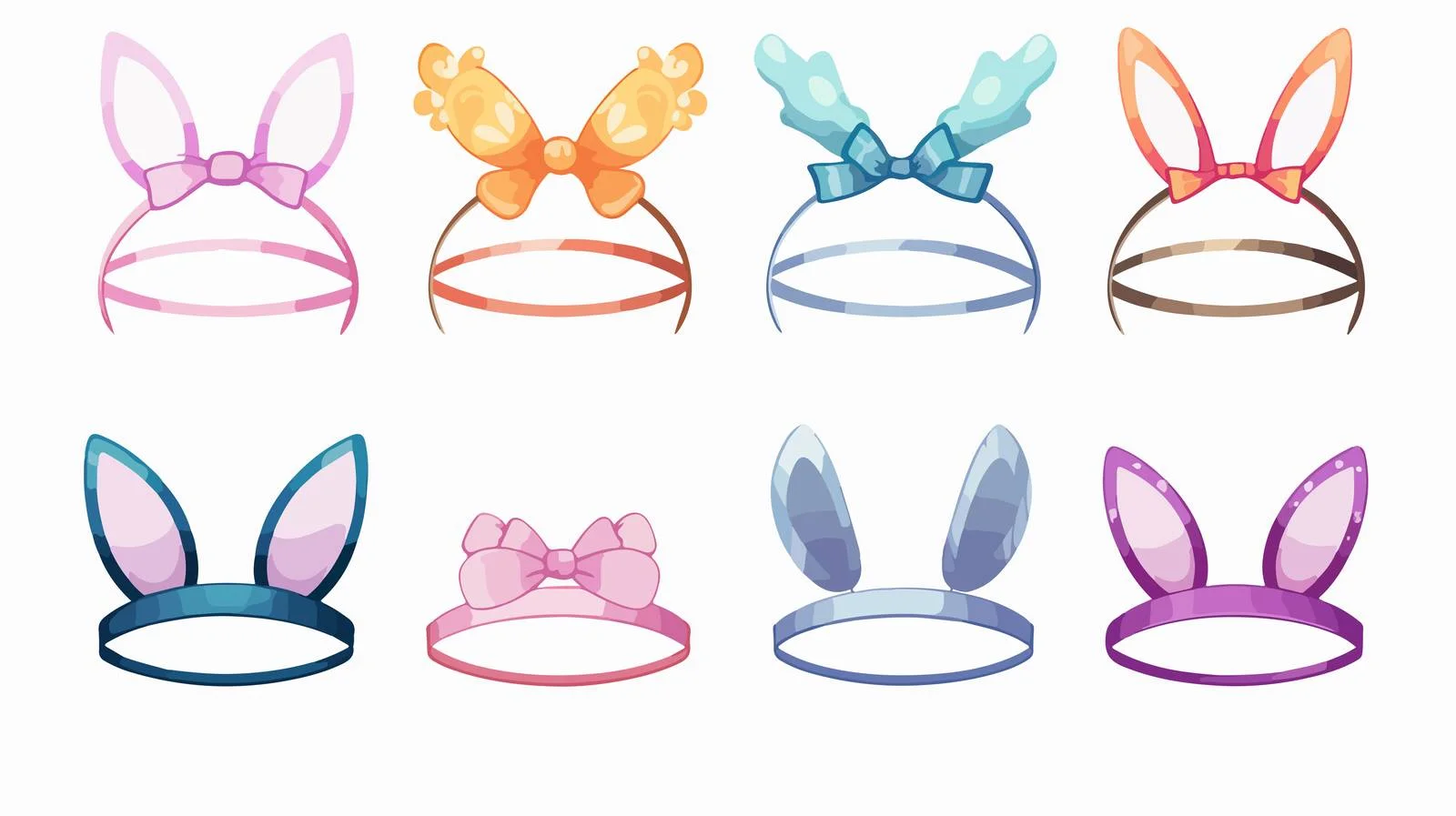 Adorable Bunny Ears Headband Collection — free download from Dotvec