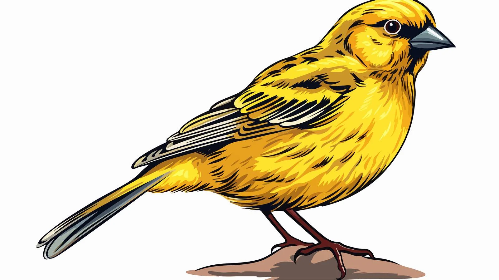 Hand-Drawn Canary Bird Sketch Illustration — free download from Dotvec