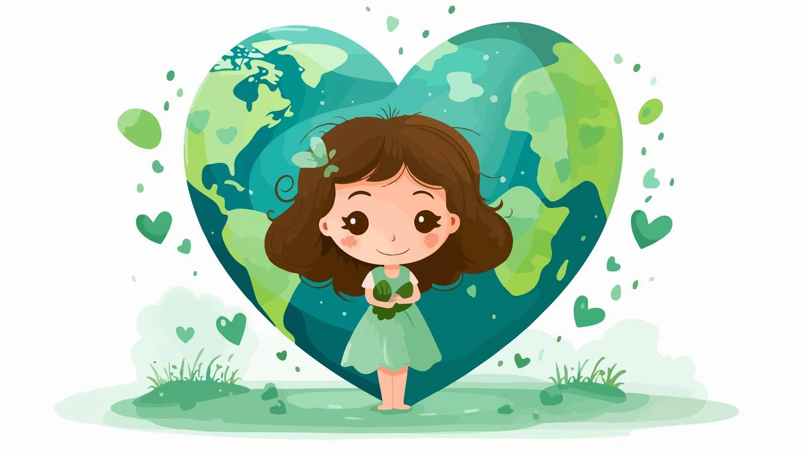 Mother Earth Love Cartoon Illustration — free download from Dotvec