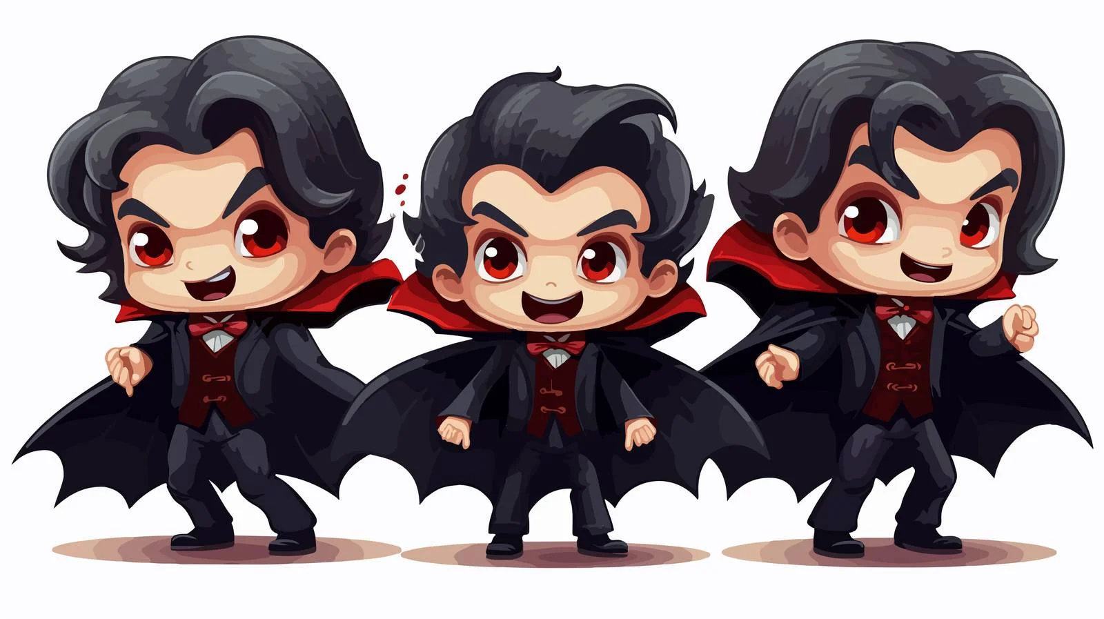 Charming Dracula Costume Boy Enjoying Cartoon — free download from Dotvec