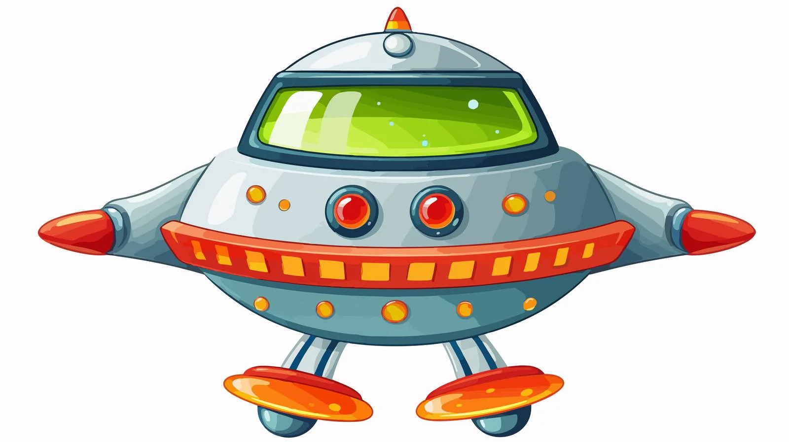 Whimsical Spacecraft Illustration — free download from Dotvec
