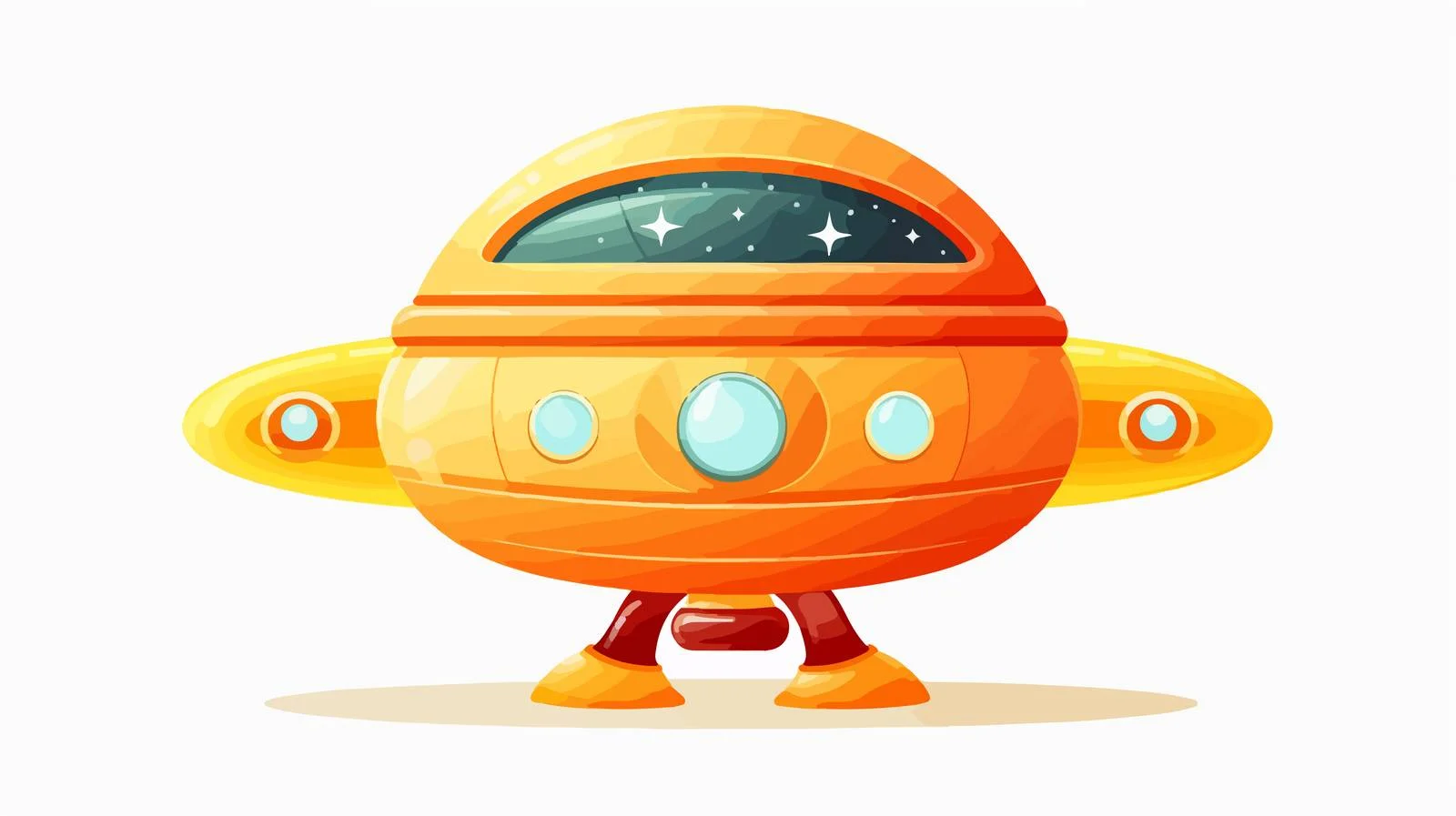 Adorable Spacecraft Illustration — free download from Dotvec