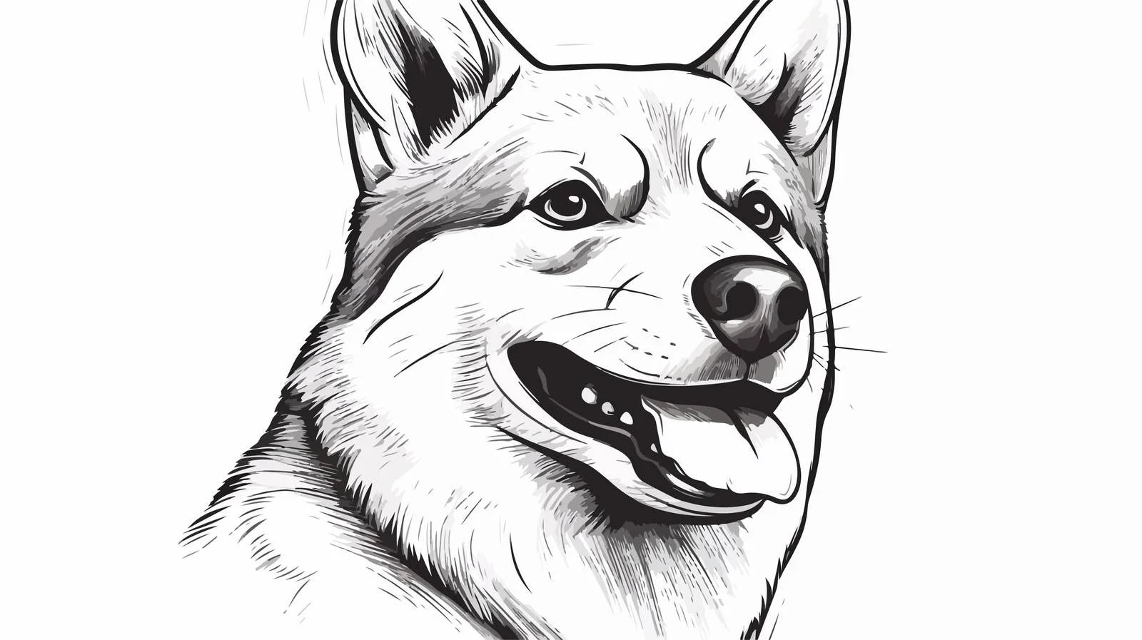 Dog Head Sketch Vector Illustration — free download from Dotvec