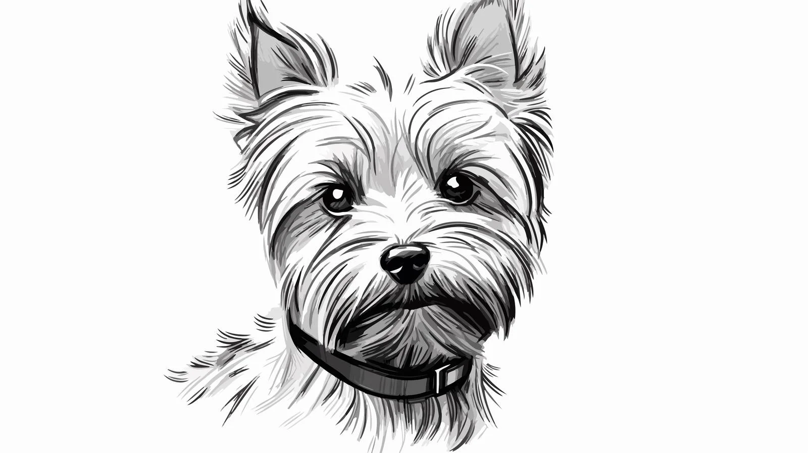 Hand-Drawn Cute Dog Head Sketch Vector — free download from Dotvec