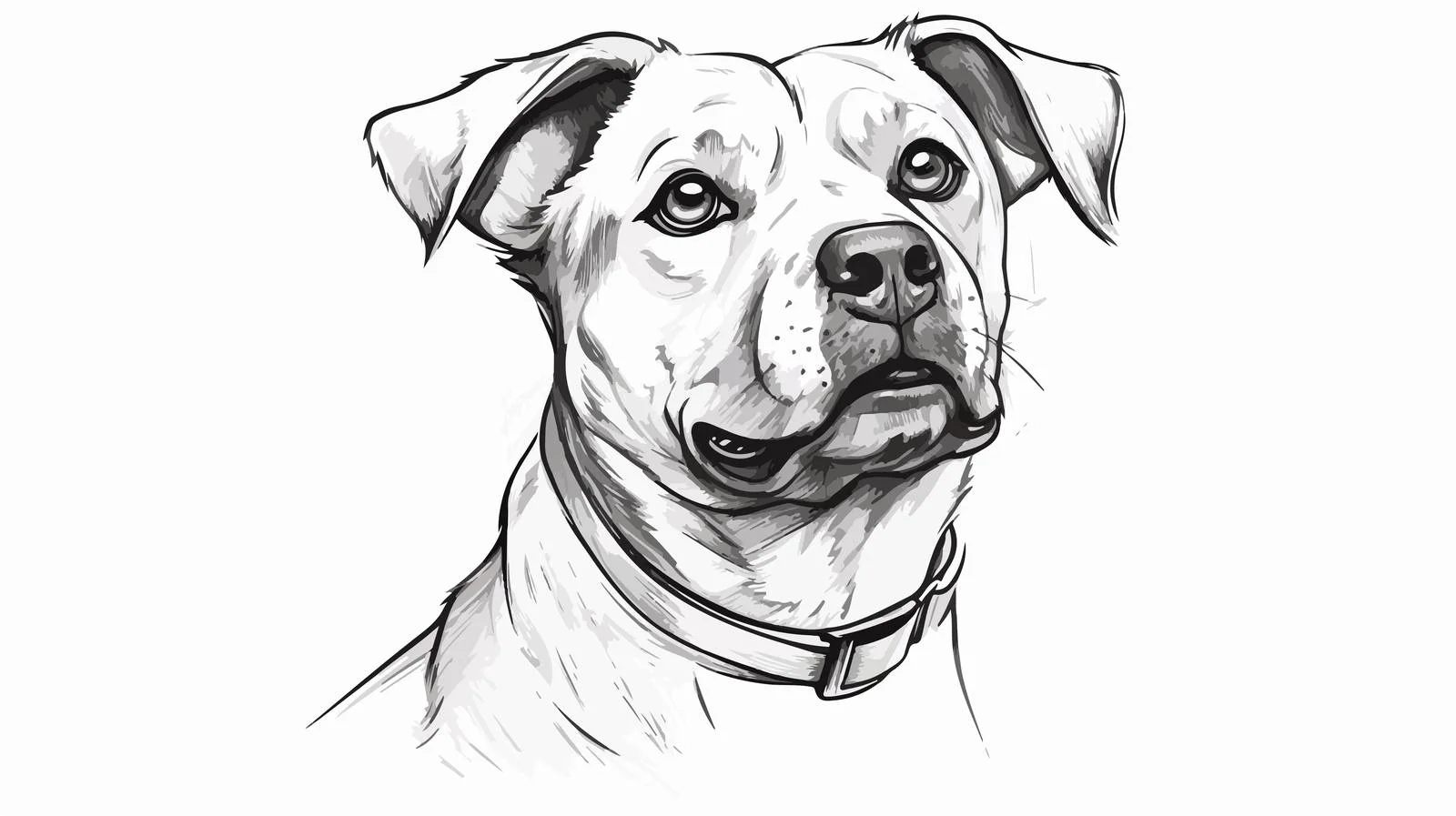 Hand-Drawn Cute Dog Head Vector Illustration — free download from Dotvec