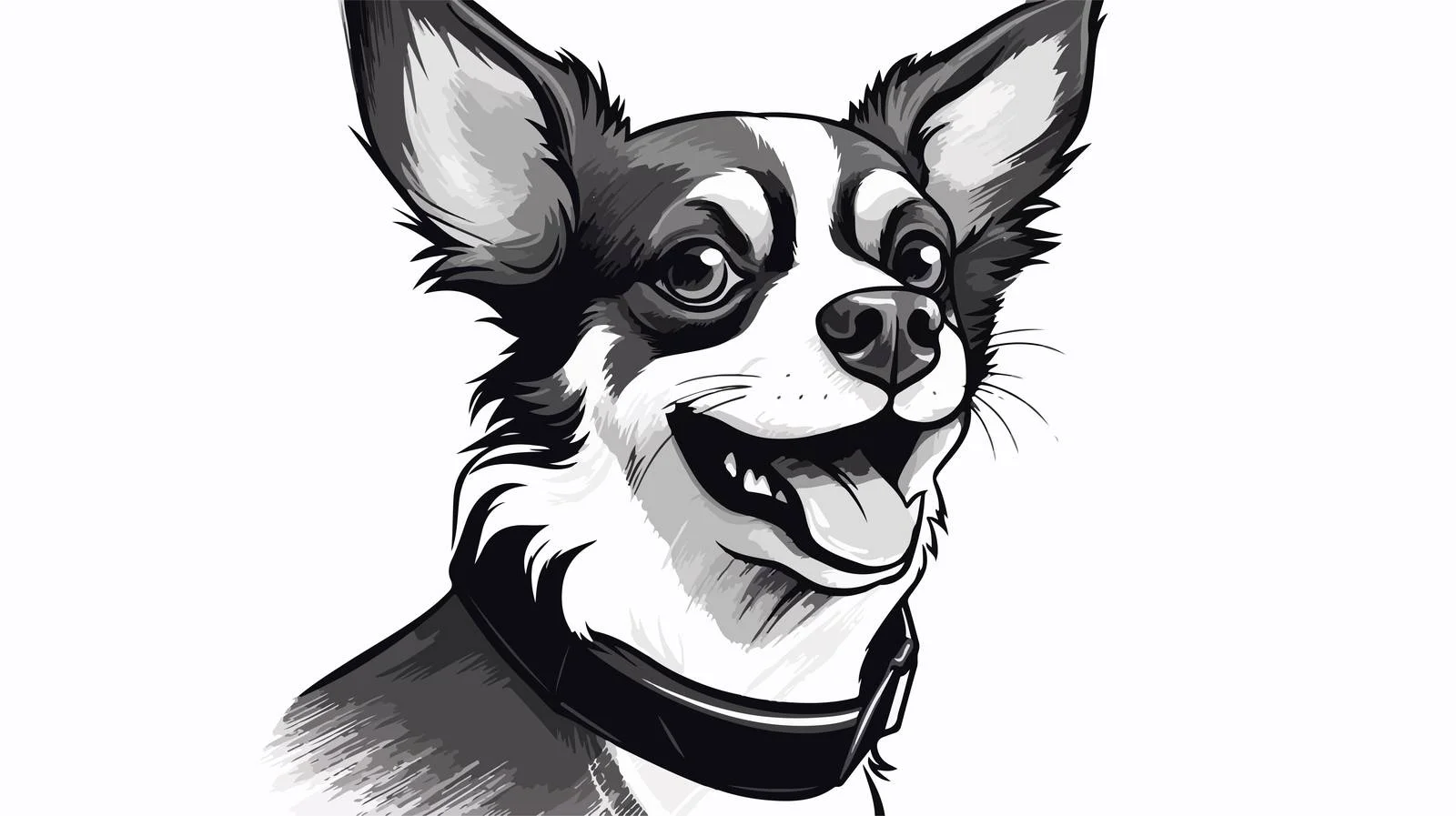 Hand-Drawn Cute Dog Head Sketch — free download from Dotvec