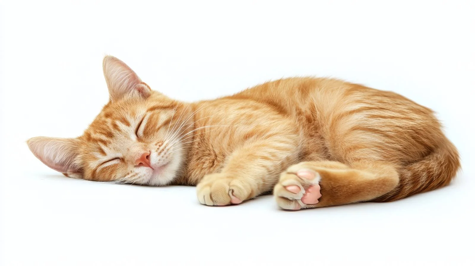 Adorable Orange Tabby Cat Resting Peacefully — free download from Dotvec