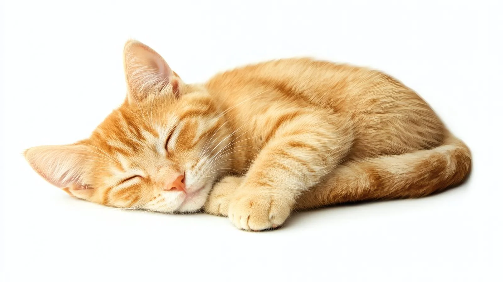 Adorable ginger tabby cat napping peacefully — free download from Dotvec