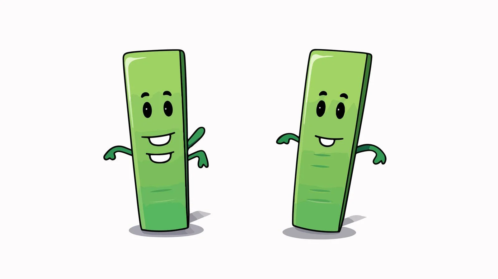 Cute Green Staples Vector Illustration — free download from Dotvec