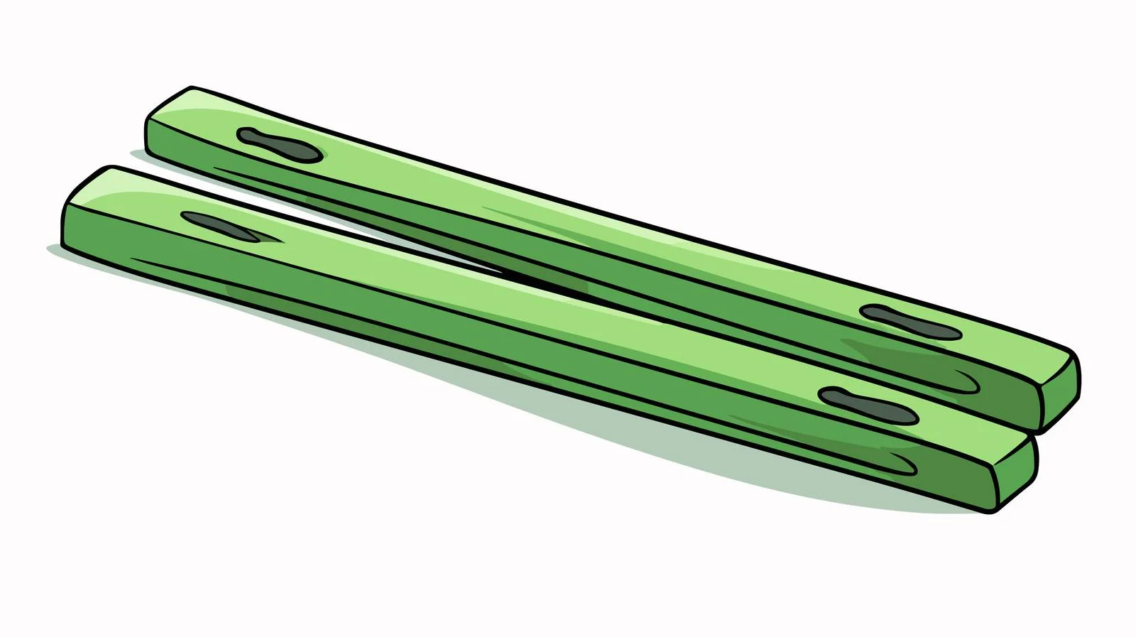 Cute Green Cartoon Style Staples Vector — free download from Dotvec