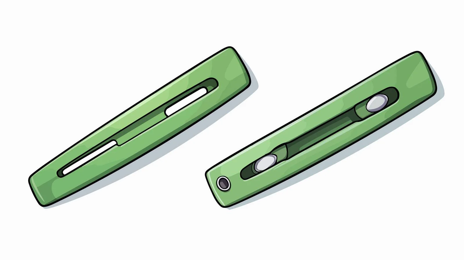 Green Cartoon Style Staples Vector Stock — free download from Dotvec