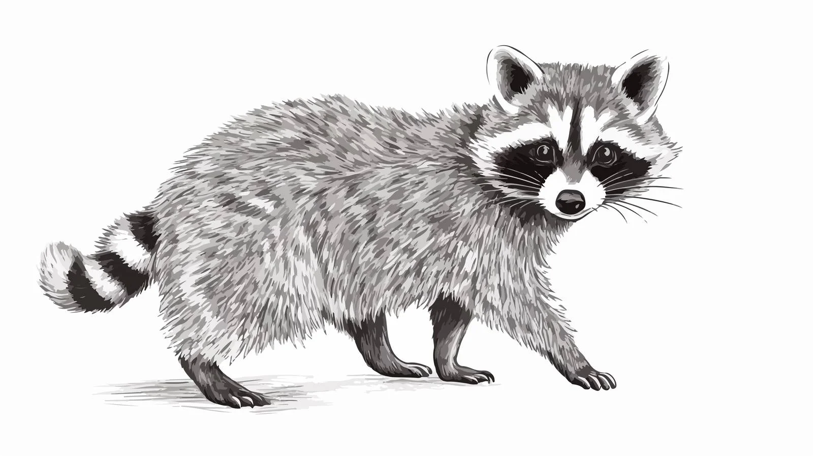 Charming Raccoon Sketch — free download from Dotvec