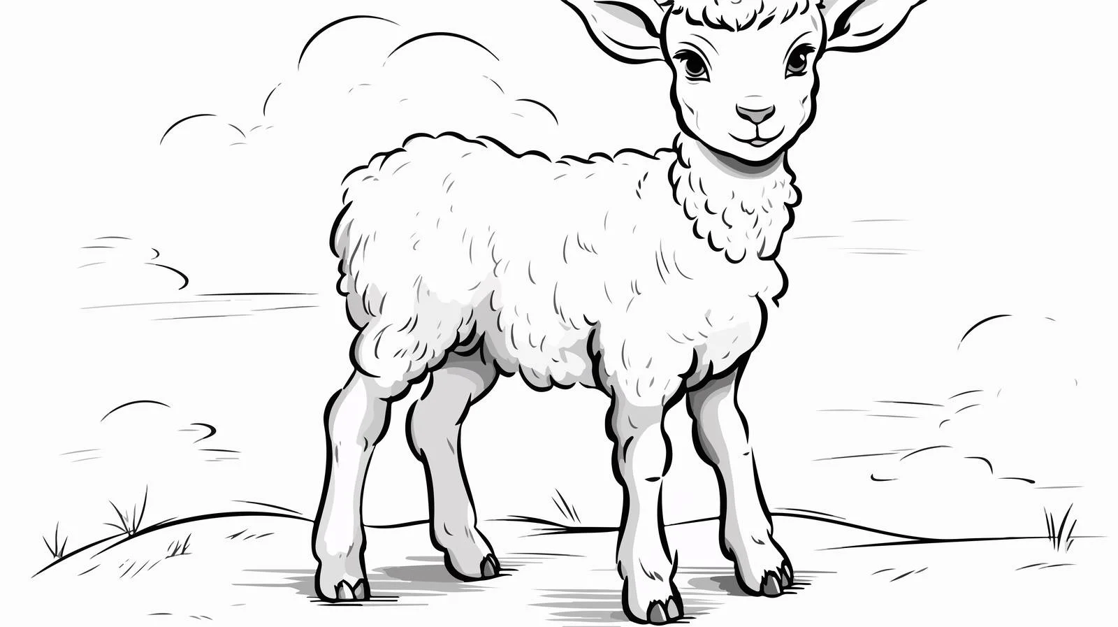 Adorable Lamb Doodle for Farming — free download from Dotvec