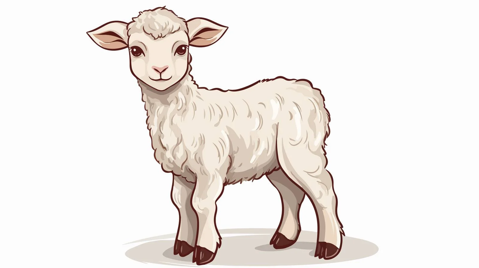 Adorable Lamb Doodle Sketch — free download from Dotvec
