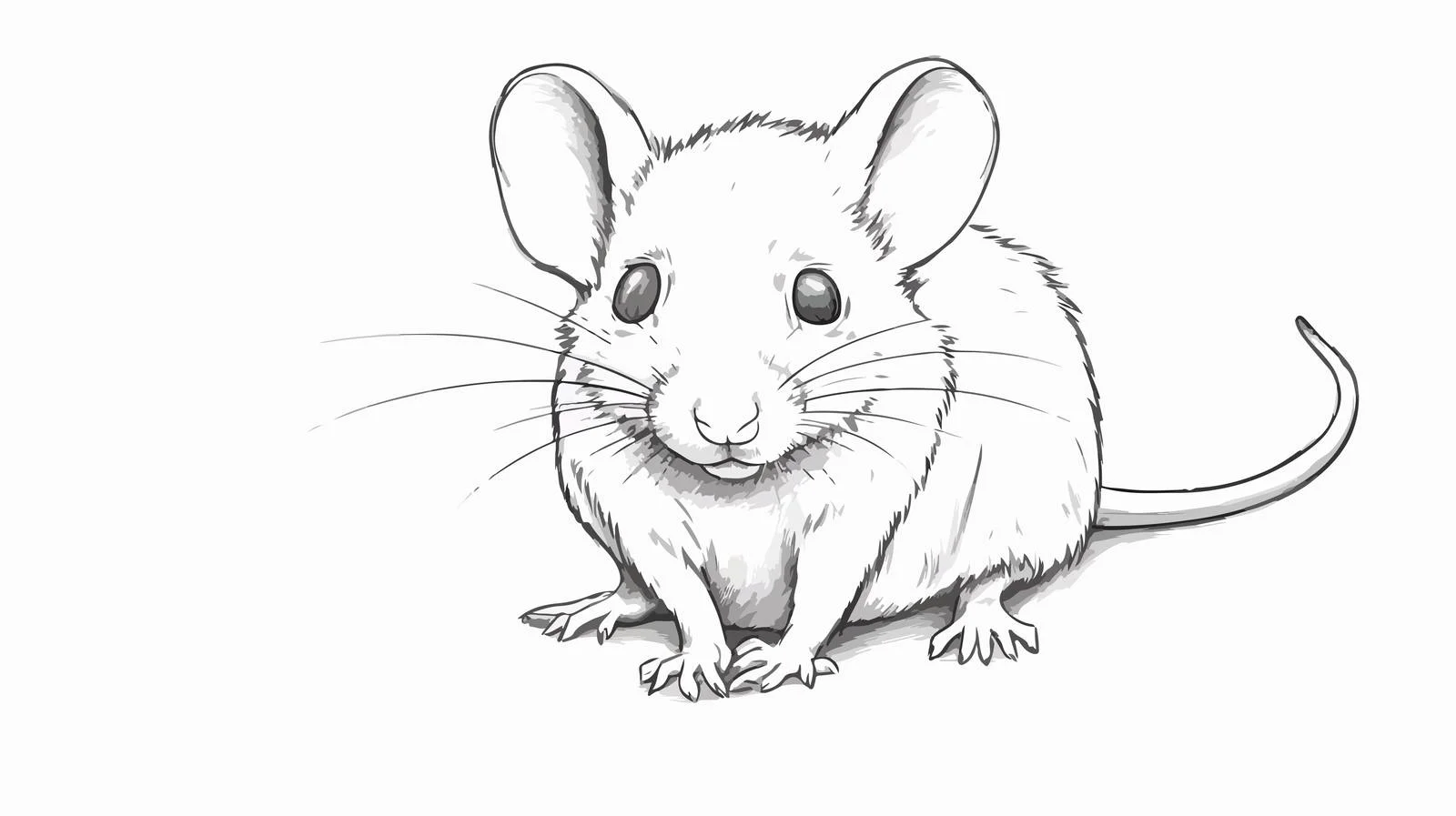 Adorable Hand-Drawn Mouse Sketch — free download from Dotvec