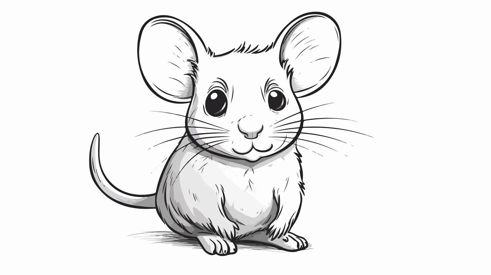 Adorable Mouse Sketch Illustration — free download from Dotvec