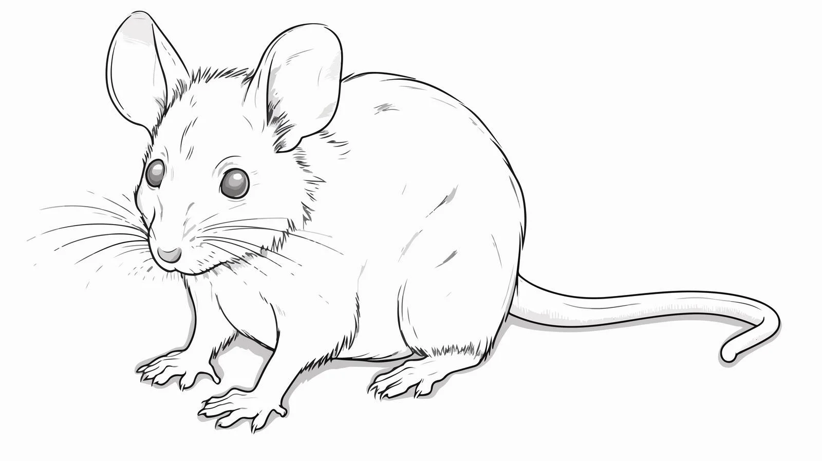 Hand-drawn Cute Mouse Sketch Illustration — free download from Dotvec