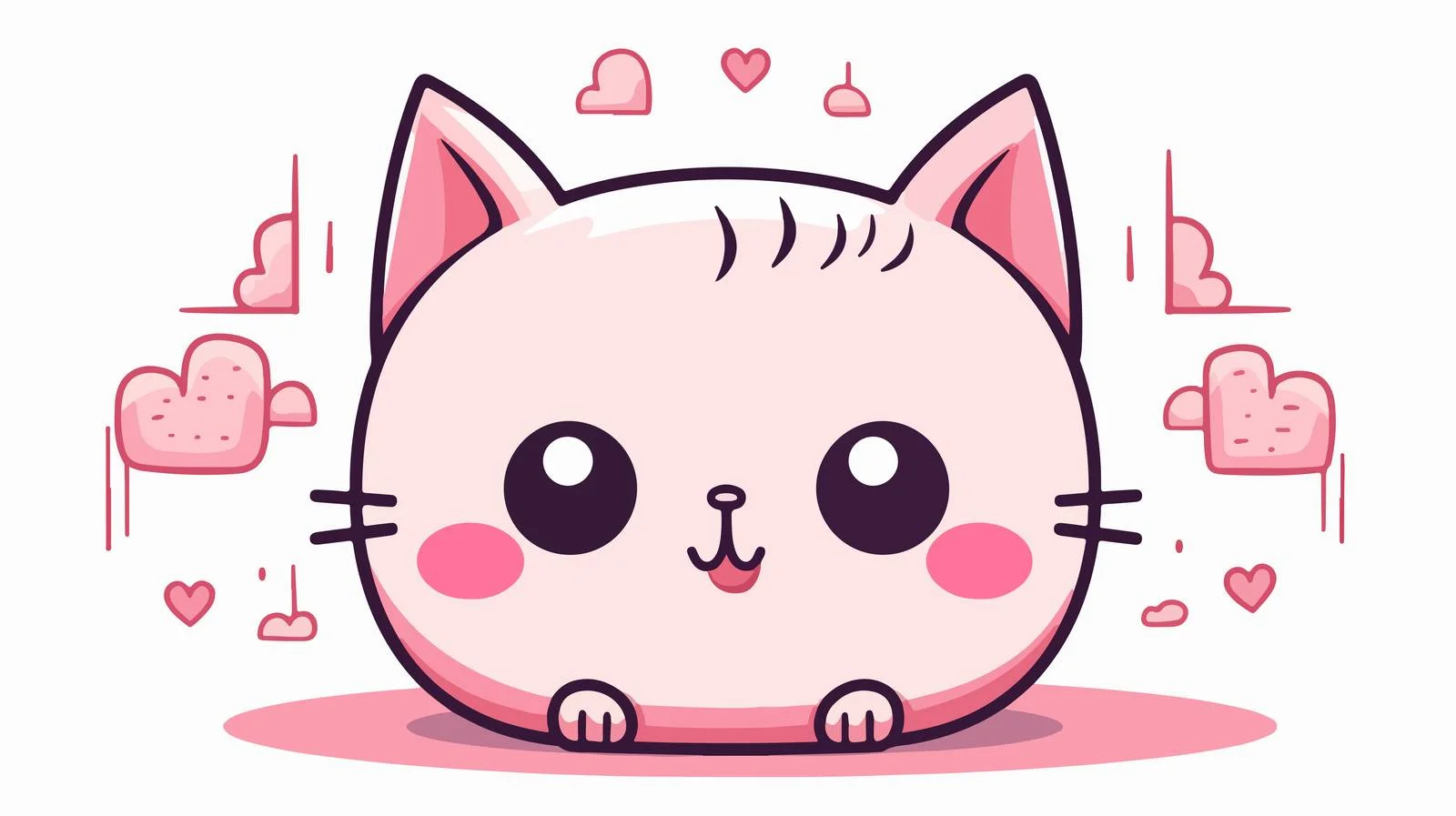 Adorable Cat Muzzle with BOO Inscription — free download from Dotvec