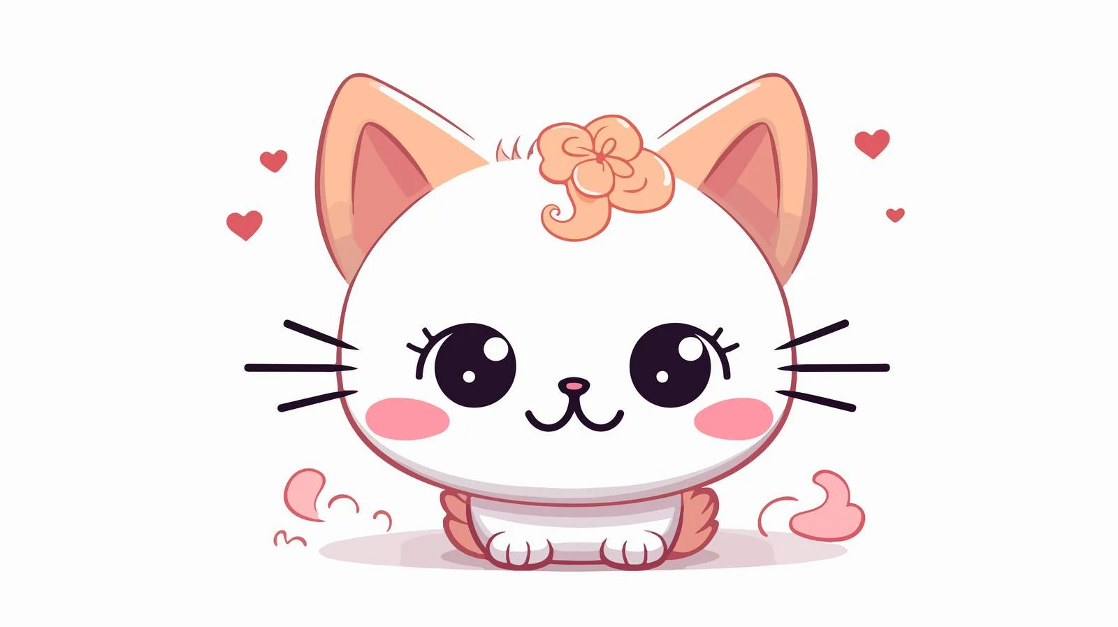 Adorable Cat Muzzle and 'BOO' Inscription — free download from Dotvec