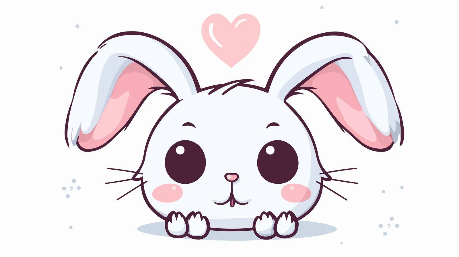 Adorable Rabbit Muzzle with LOVE Inscription — free download from Dotvec