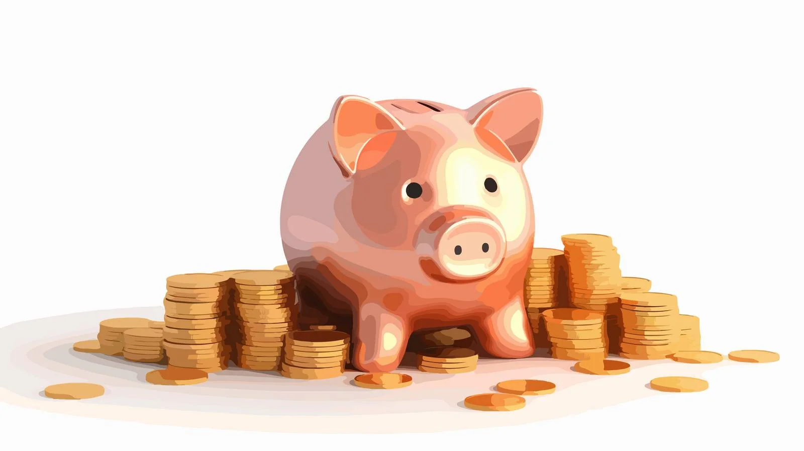 Adorable Piggy Bank for Coin Savings — free download from Dotvec