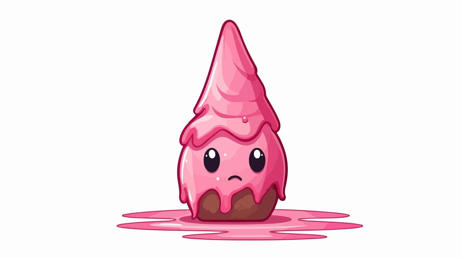 Pink Ice Cream Cone Falling Vector — free download from Dotvec