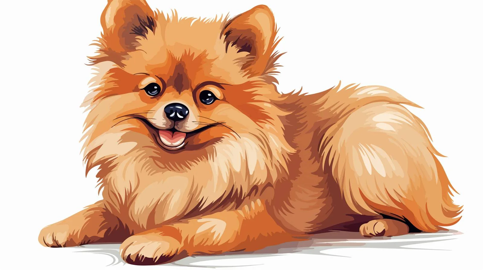Hand-Drawn Pomeranian Dog Sketch in Graphics — free download from Dotvec