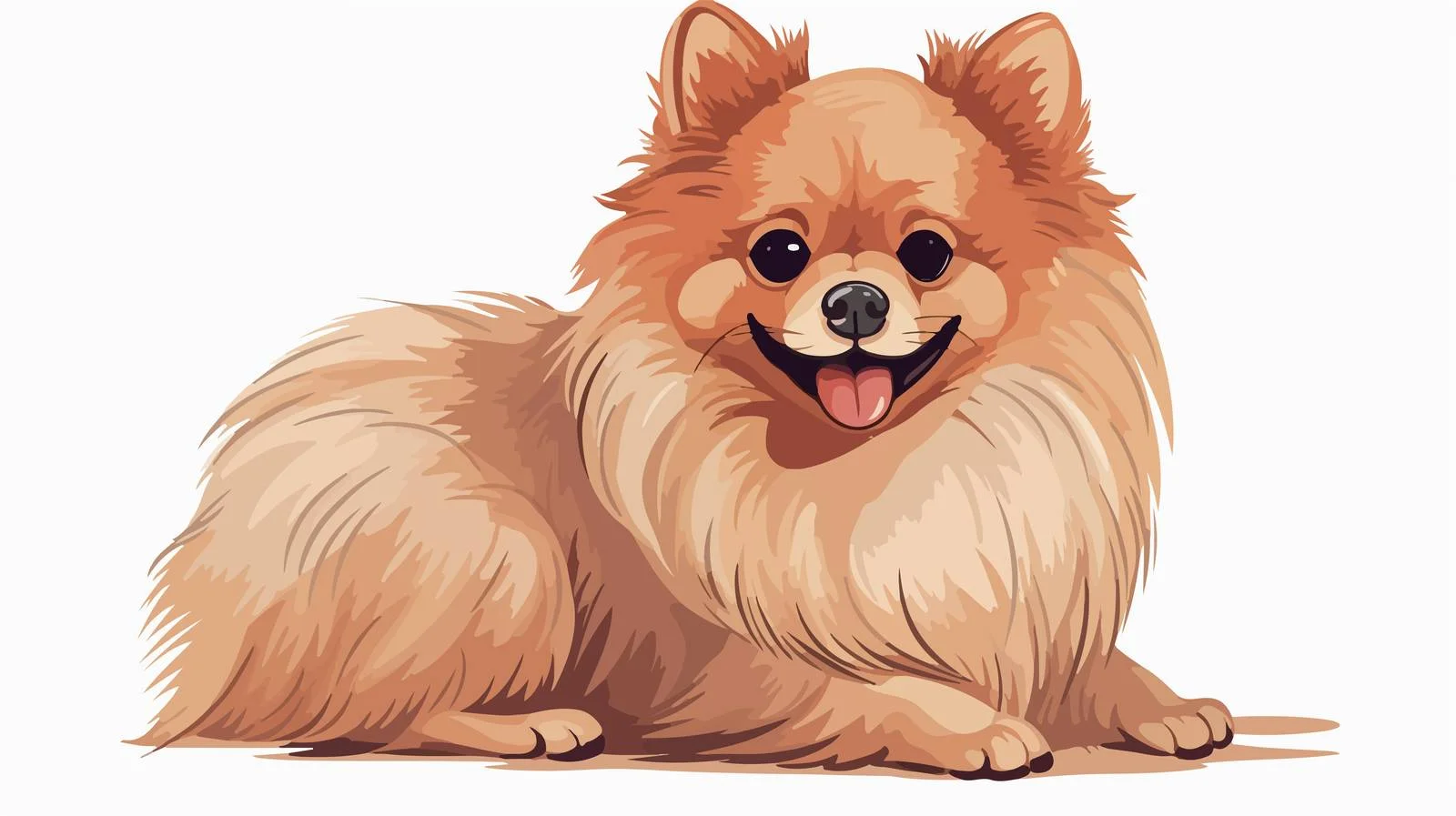 Hand-Drawn Pomeranian Dog Sketch — free download from Dotvec