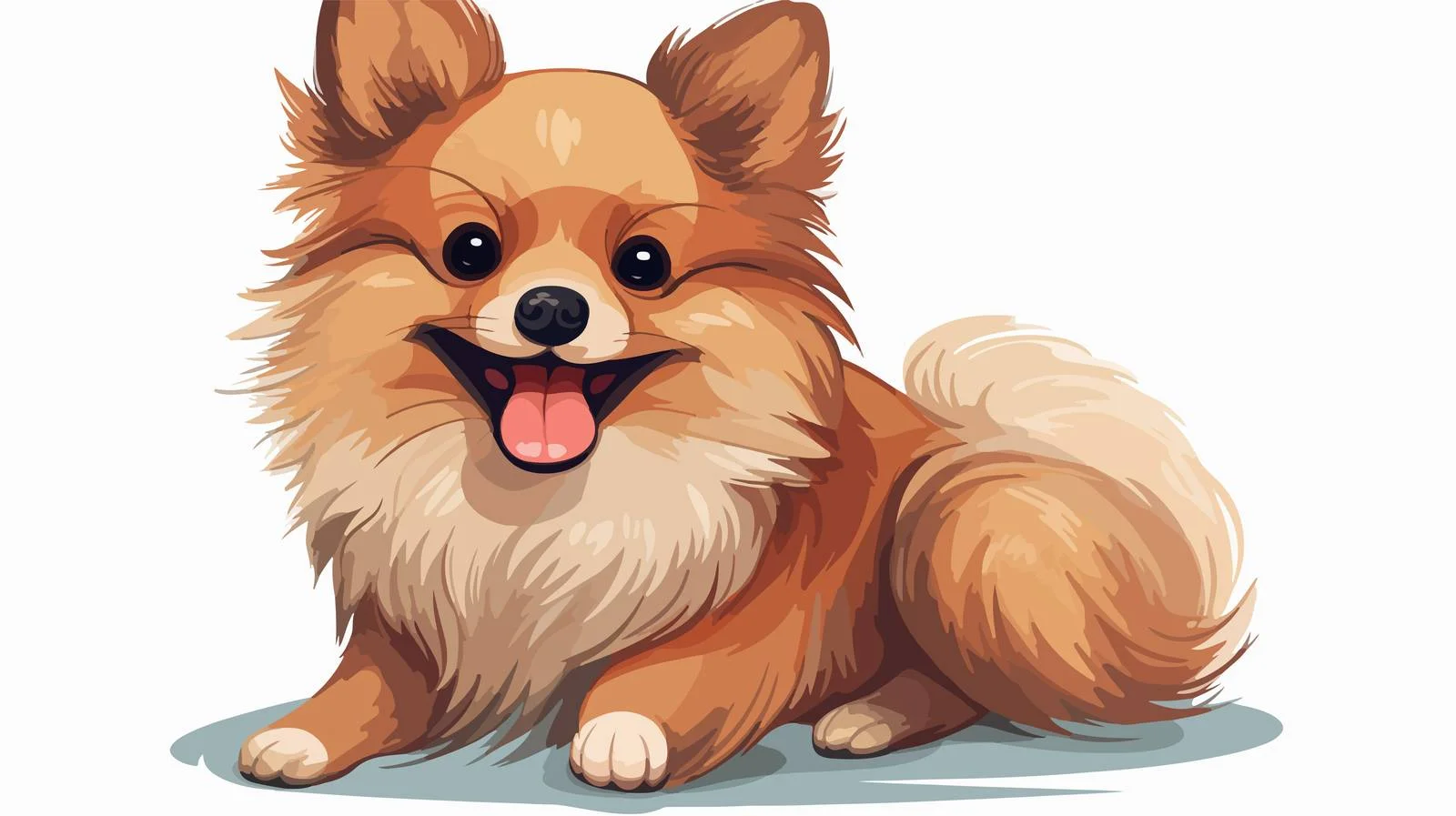 Pomeranian Dog Sketch Hand-Drawn Graphics — free download from Dotvec