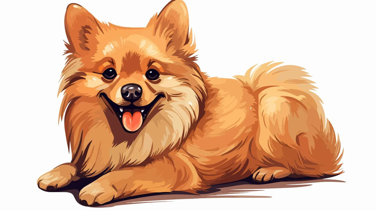 Hand-Drawn Cute Pomeranian Dog Sketch — free download from Dotvec