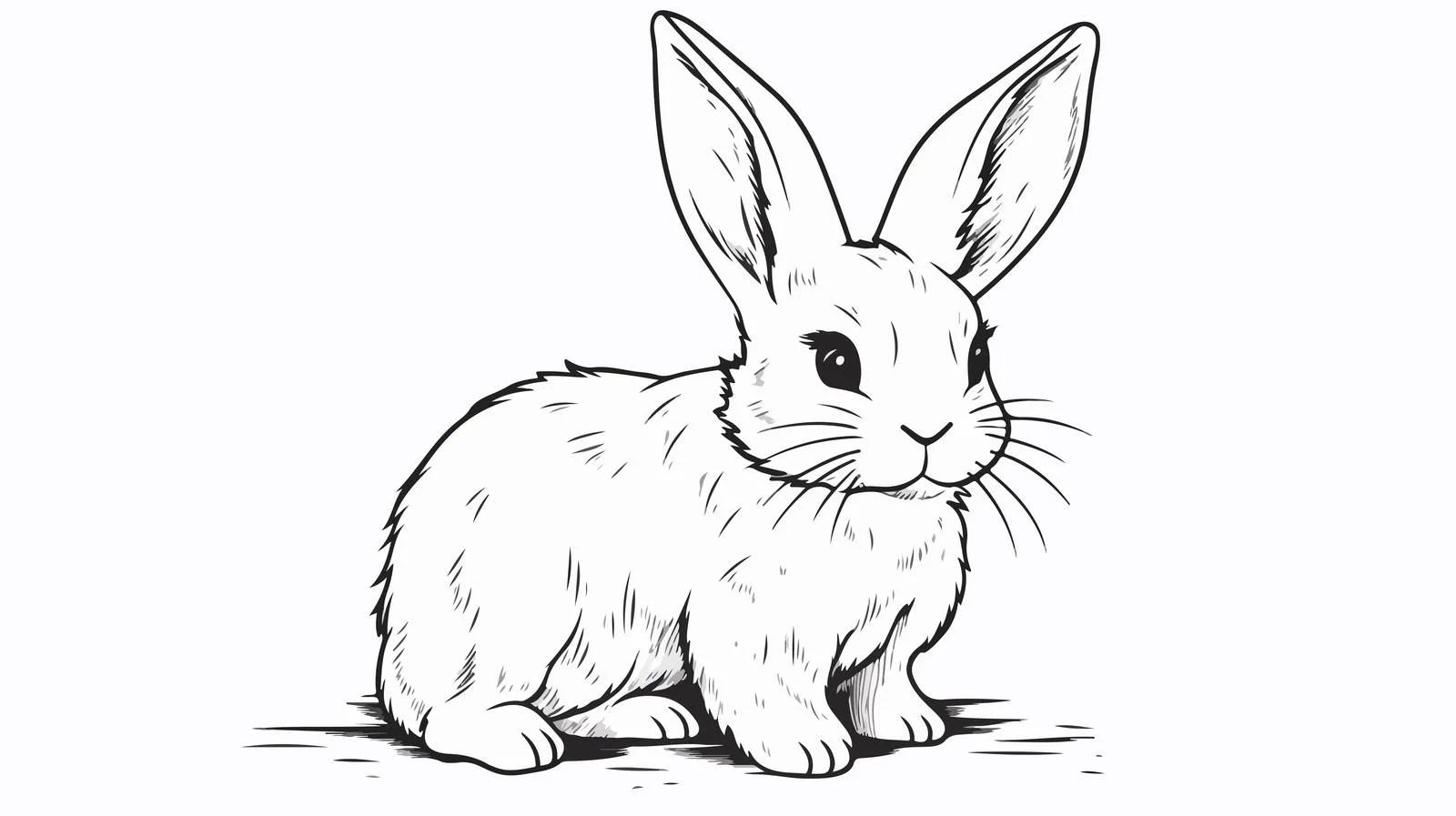 Adorable Rabbit Sketch Illustration — free download from Dotvec