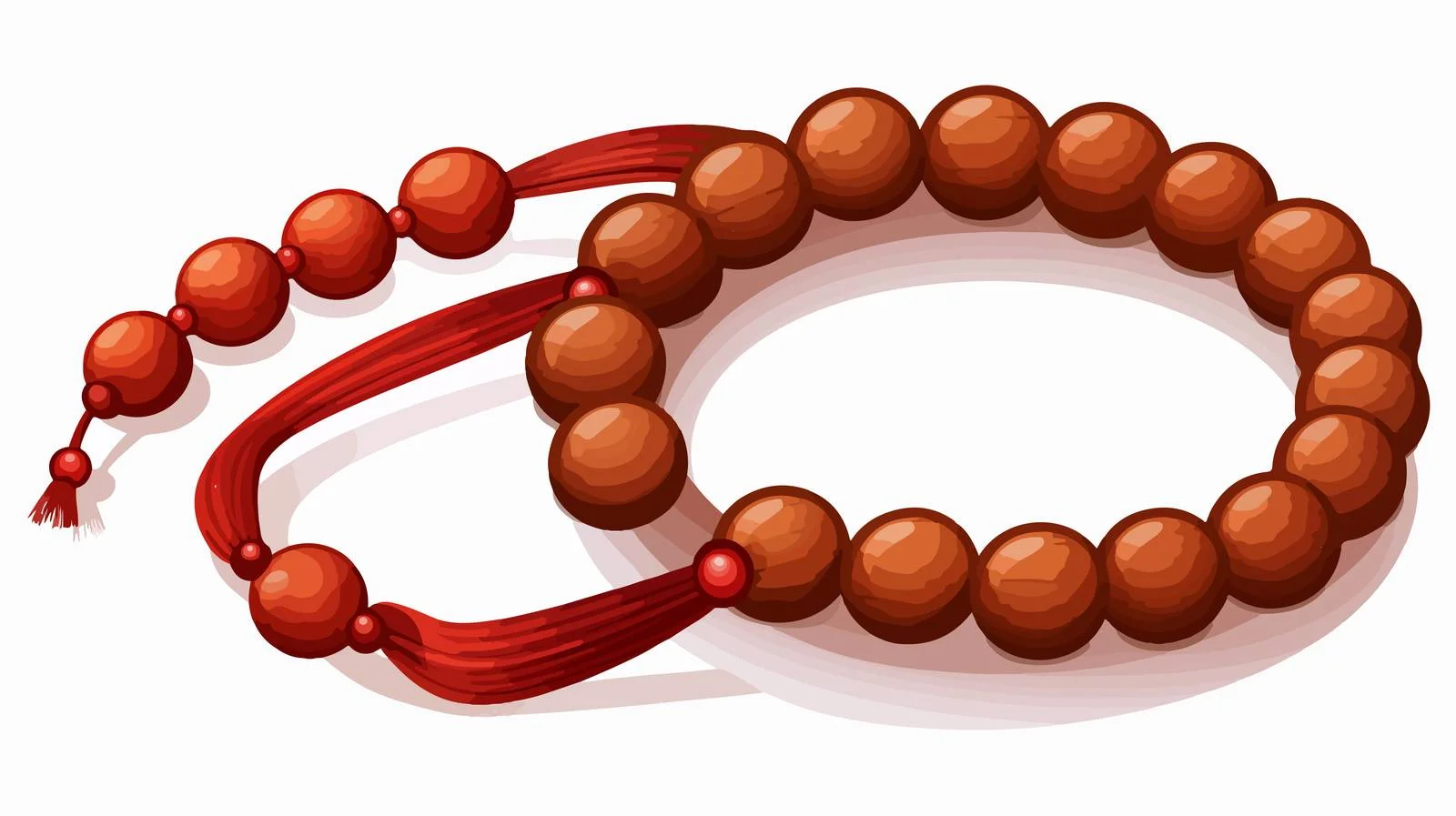 Wooden Prayer Beads Vector Illustration — free download from Dotvec