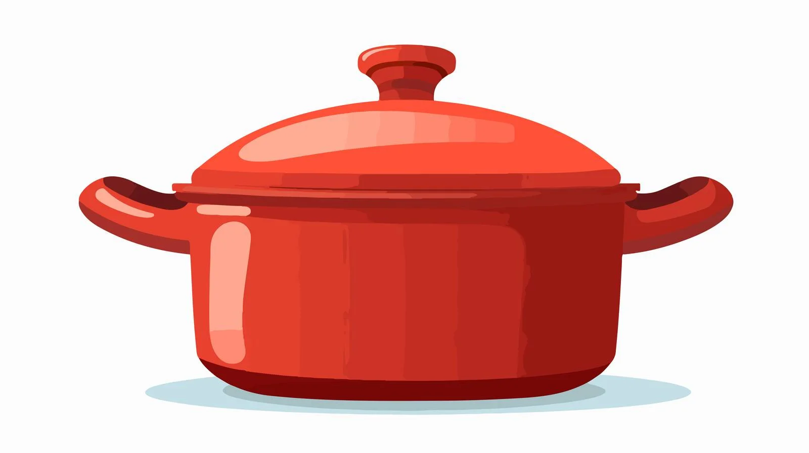 Vibrant Red Dutch Oven Cooking Vector — free download from Dotvec