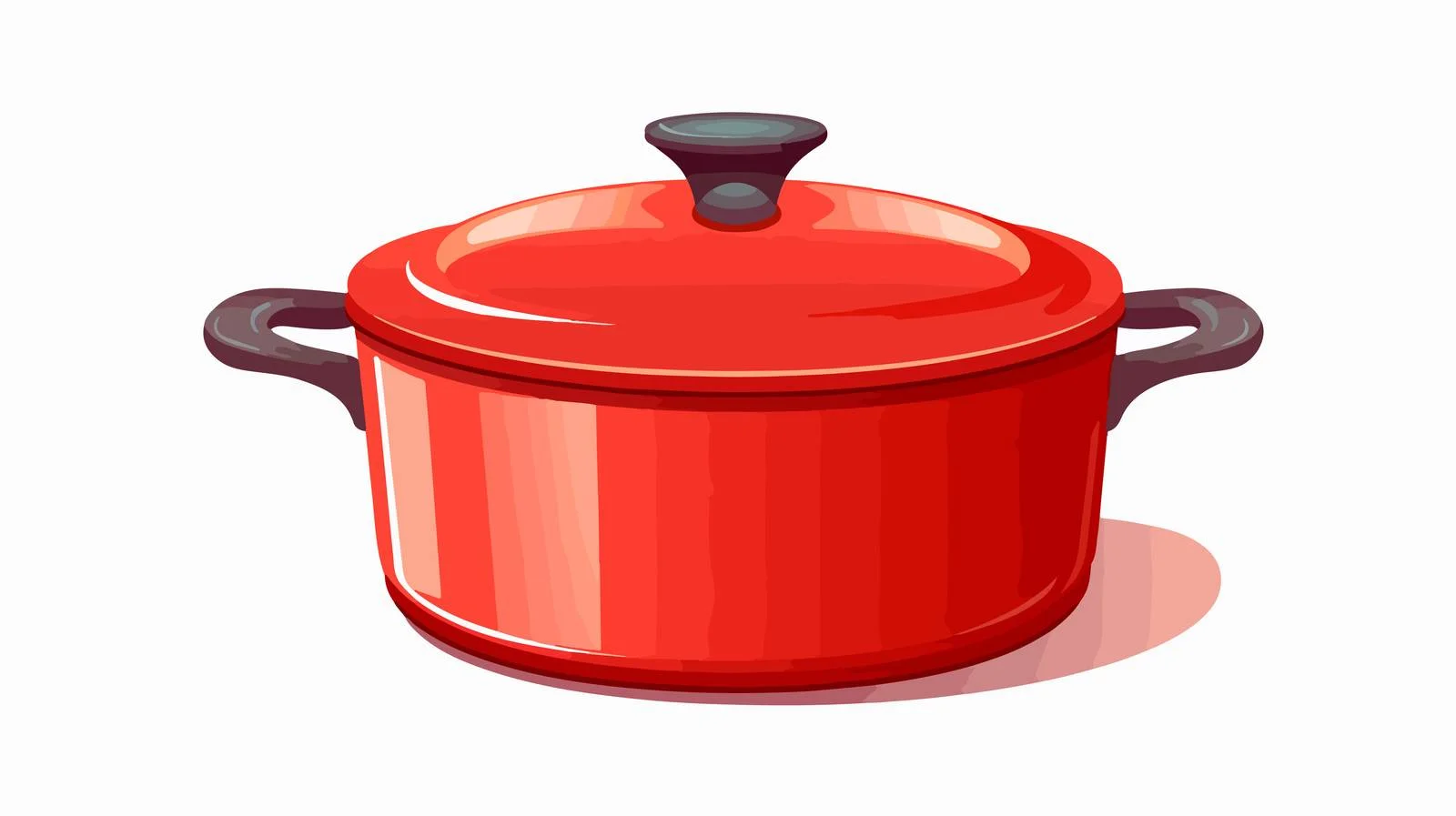 Red Dutch Oven Cooking Vector Illustration — free download from Dotvec