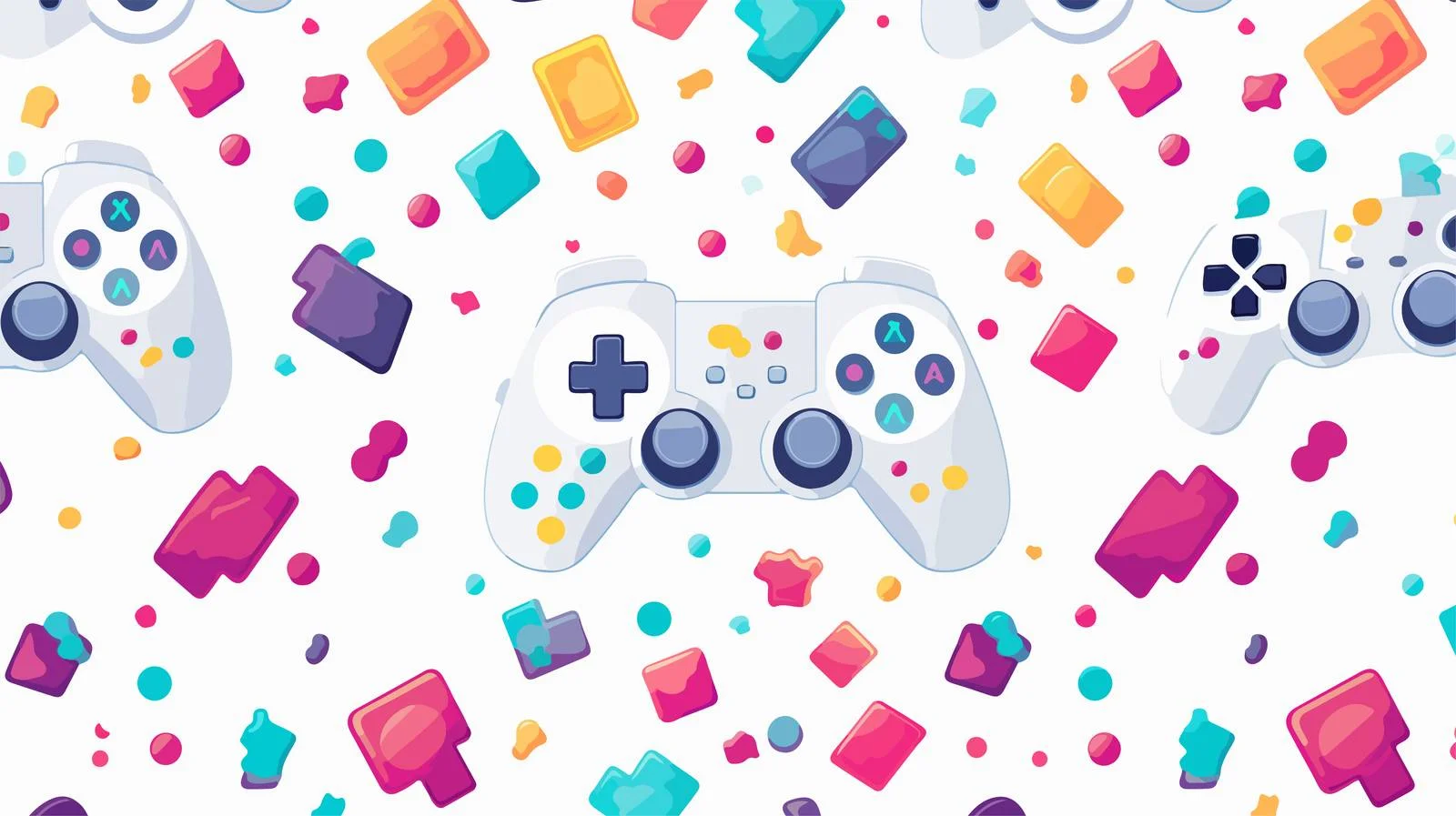 Pixel Game Seamless Abstract Pattern — free download from Dotvec